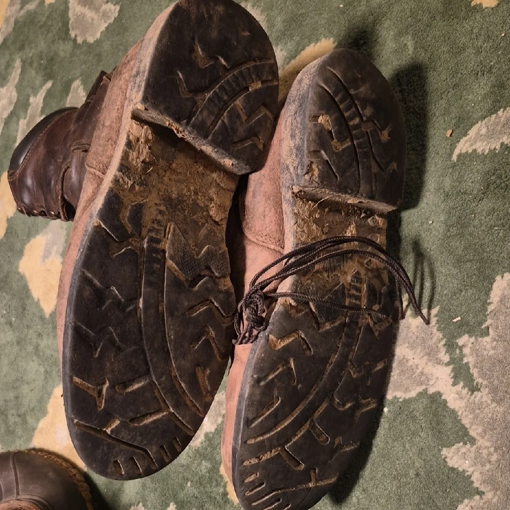 Red Wing Shoes Brown Leather Lace-Up Men's Work Boots